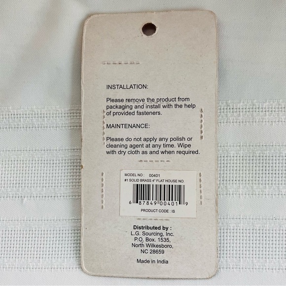 $5 ADD ON with $15+ Bundle Solid Brass 4-Inch Nail-On Traditional # 1 NEW - Picture 3 of 3